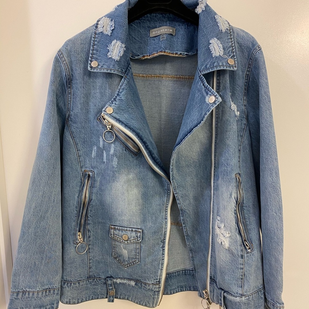 Bagatelle Denim Distressed Jacket